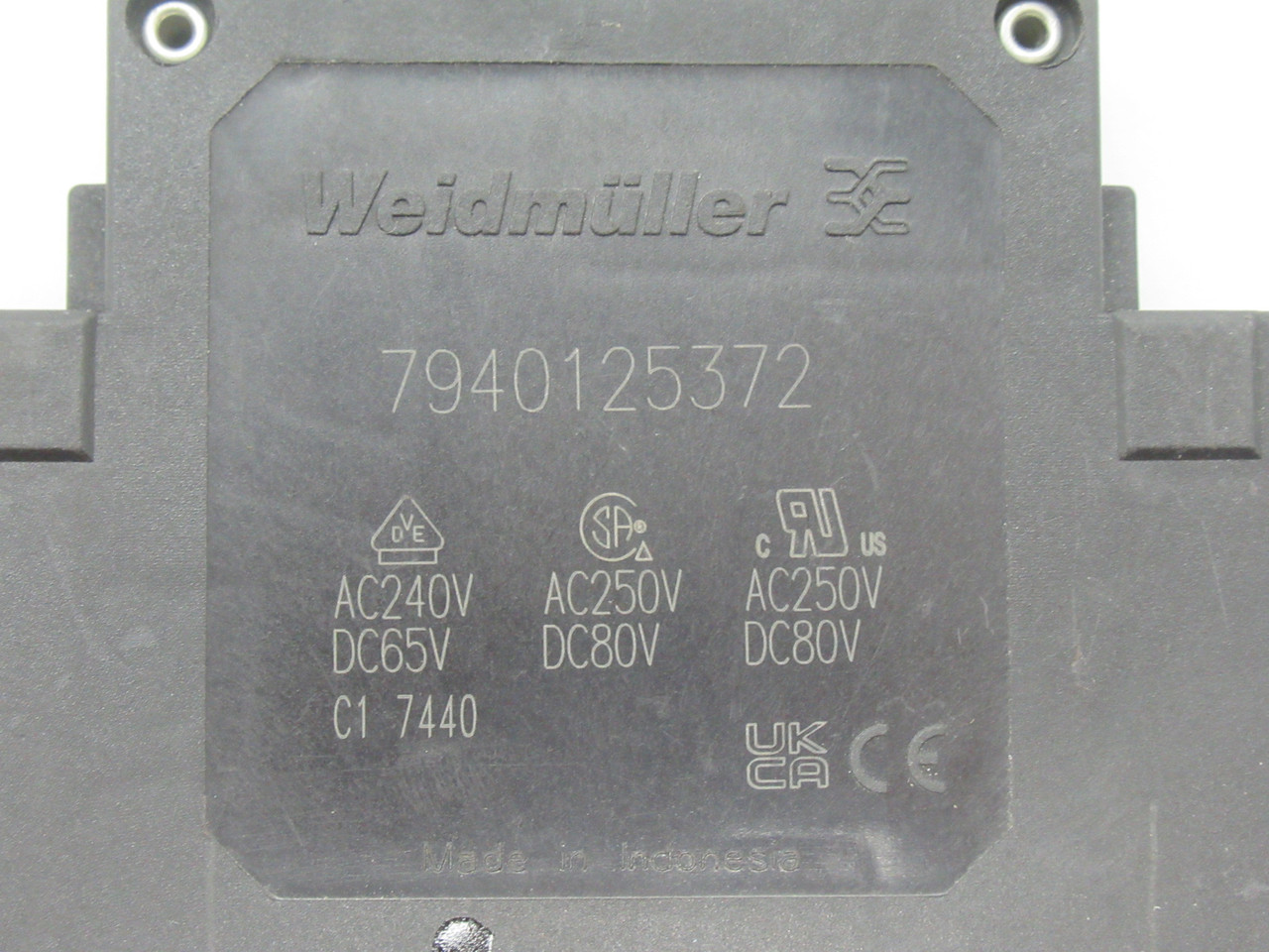 Weidmuller 7940125372 Supplementary Circuit Breaker 0.5A 250V 1-Pole NOP