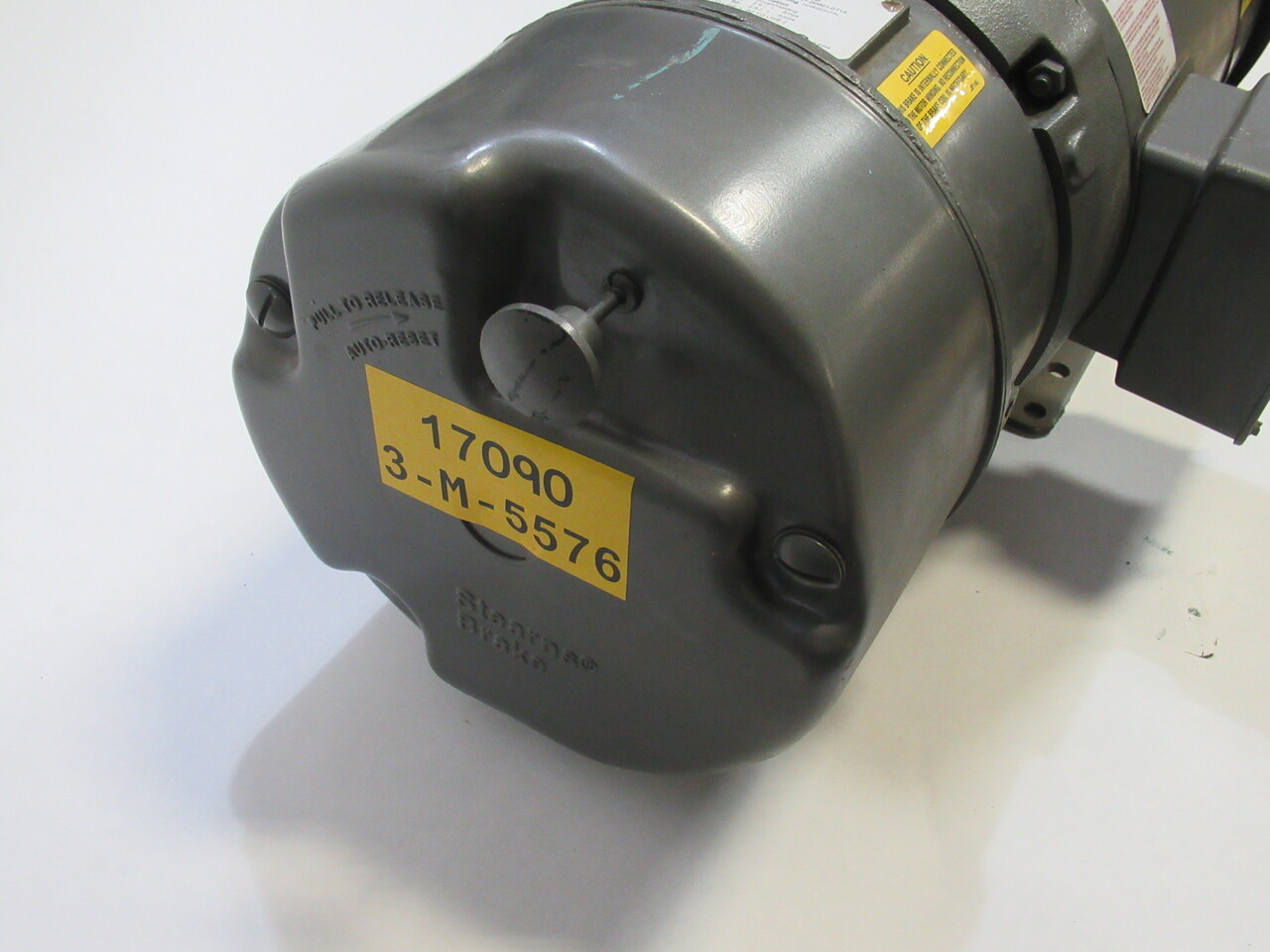 Baldor 10HP 1770RPM 575V 215T TEFC 3Ph 10.8A C/W Stearns 50 lb-ft SHELF WEAR NOP