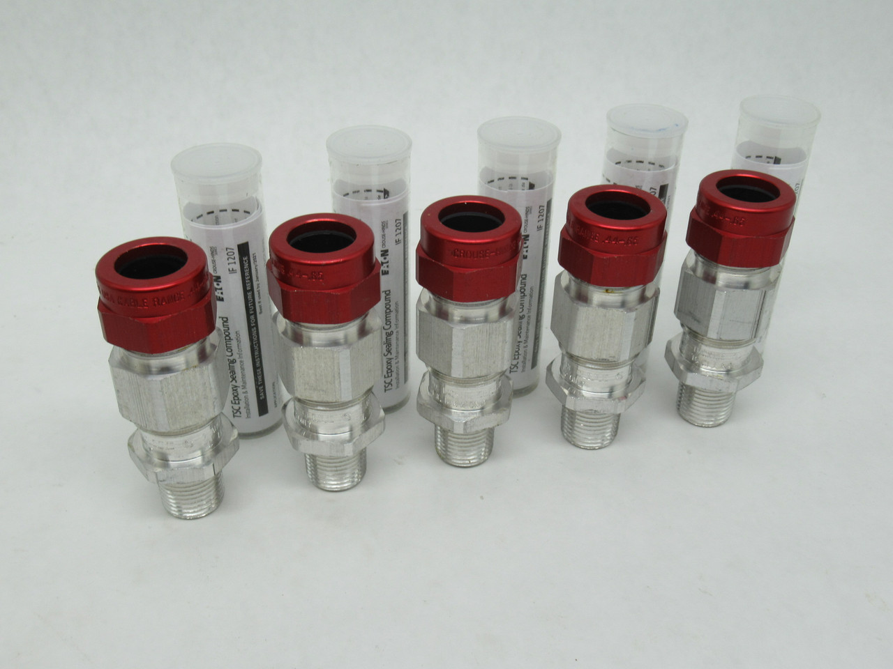 Eaton Crouse-Hinds TMCX165 Cable Gland 1/2" NPT 0.44-0.65" Range 5-Pack NEW