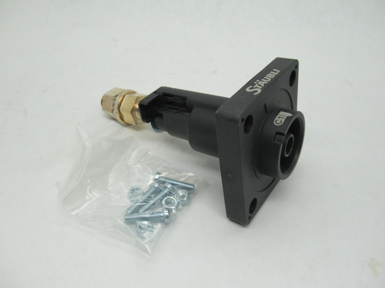 Staubli 16BL-PP/ET-C1 Panel Receptacle Threaded M16 Stud NOP