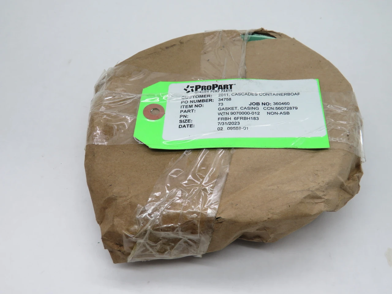 Worthington 9070000-012 Casing Gasket for FRBH-6FRBH183 Centrifugal Pump NOP