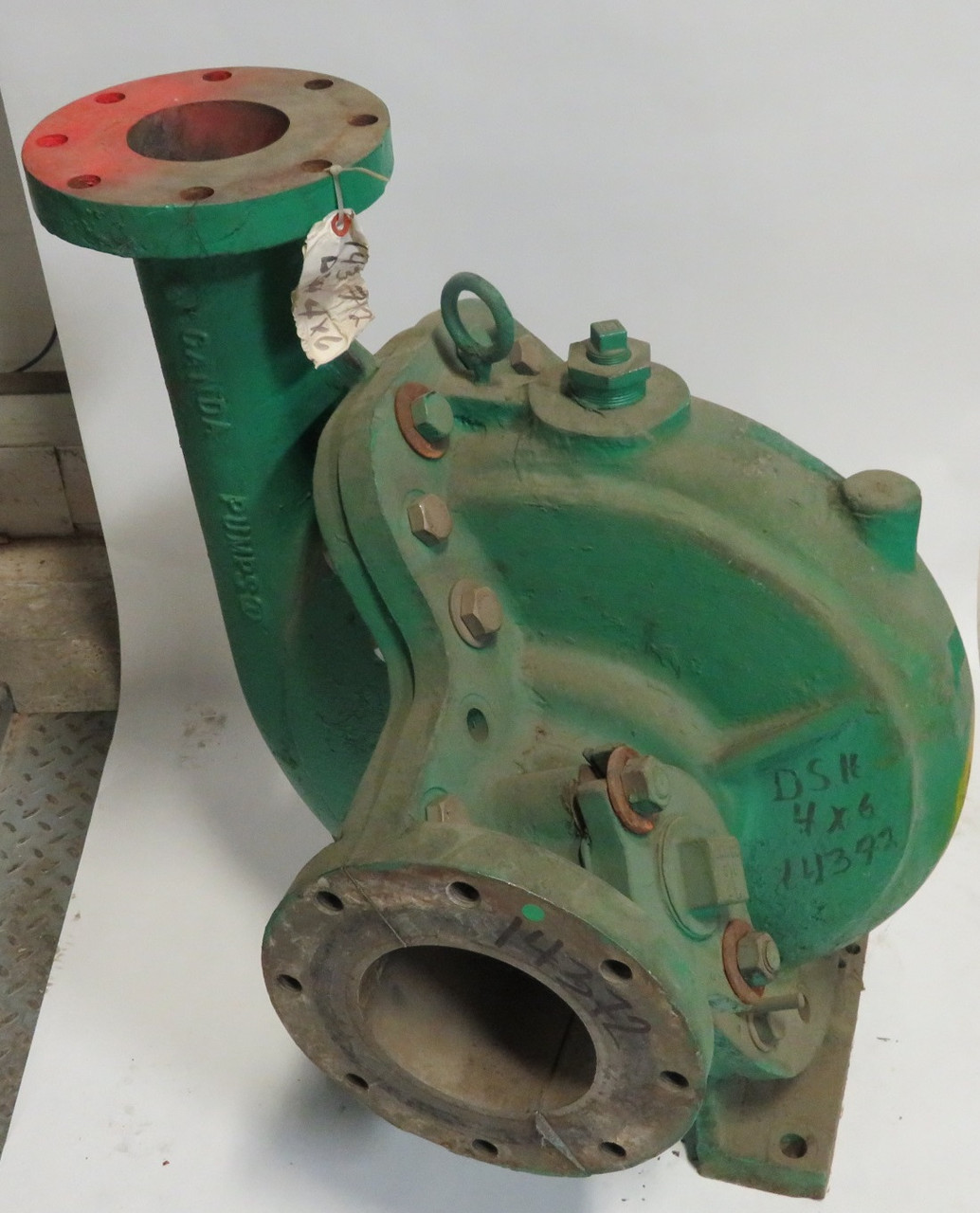 Canada Pumps Pump Casing Inlet:5-3/4"ID Outlet:3-7/8"ID MISSING BOLTS USED
