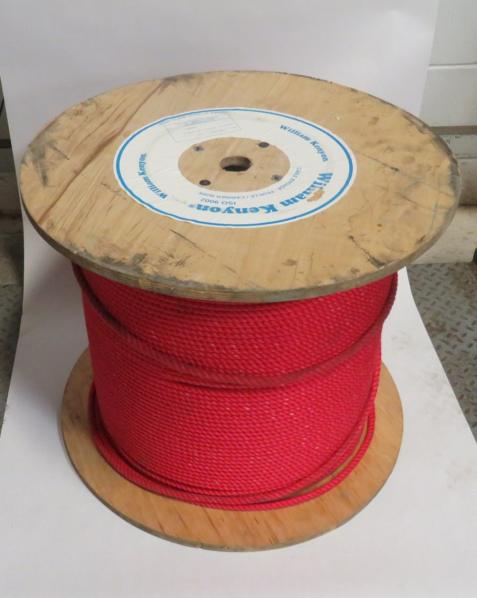 William Kenyon 20050235968 3/8 PISP Red Carrier Rope CUT LENGTH/DIRT STAINED NOP