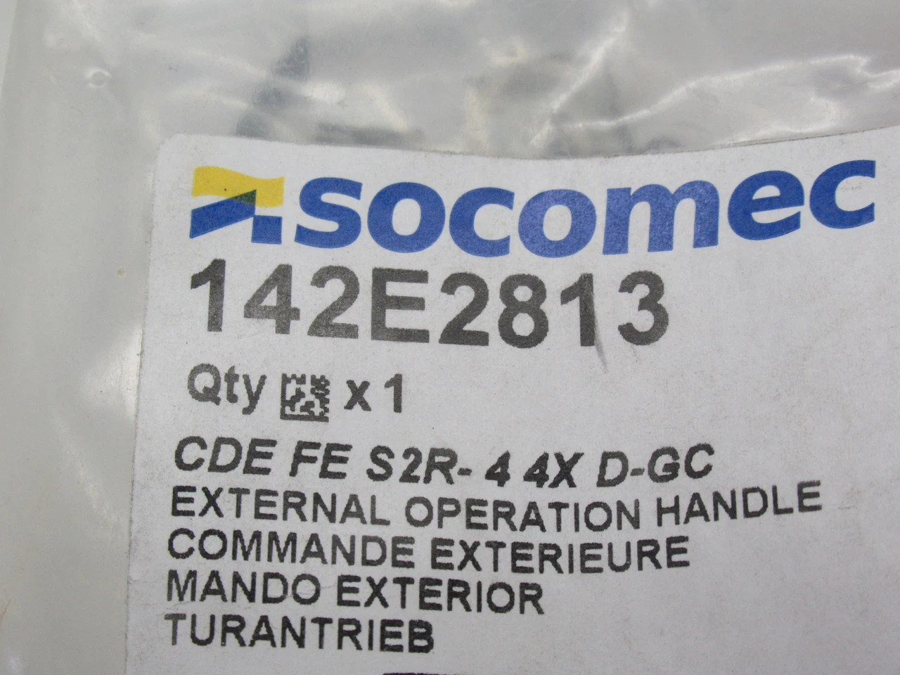 Socomec 142E2813 Pistol External Disconnect Handle S2 RED/YELLOW NWB