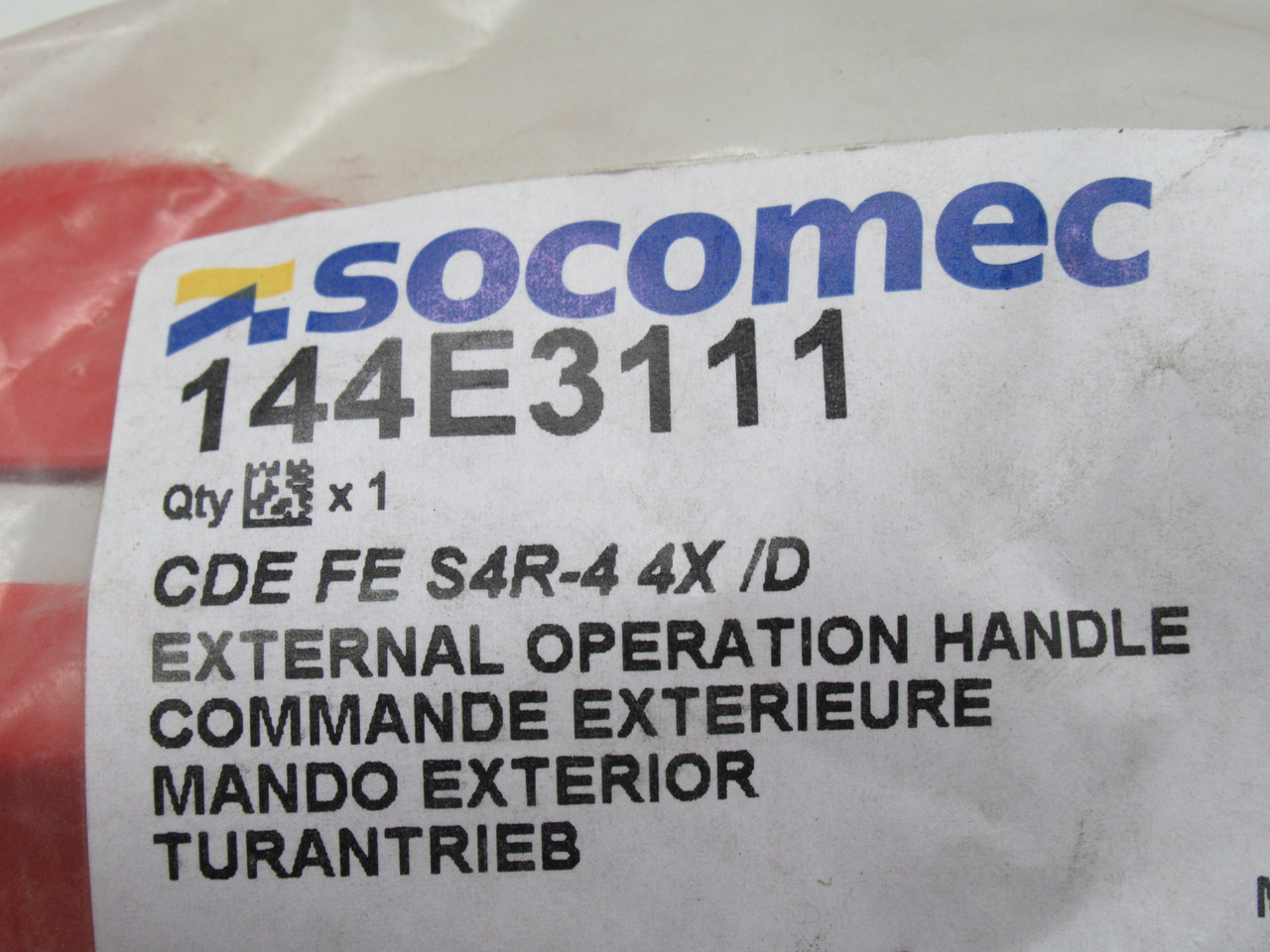 Socomec 144E3111 External Disconnect Handle 0-1 S4 RED/YELLOW NEMA NWB