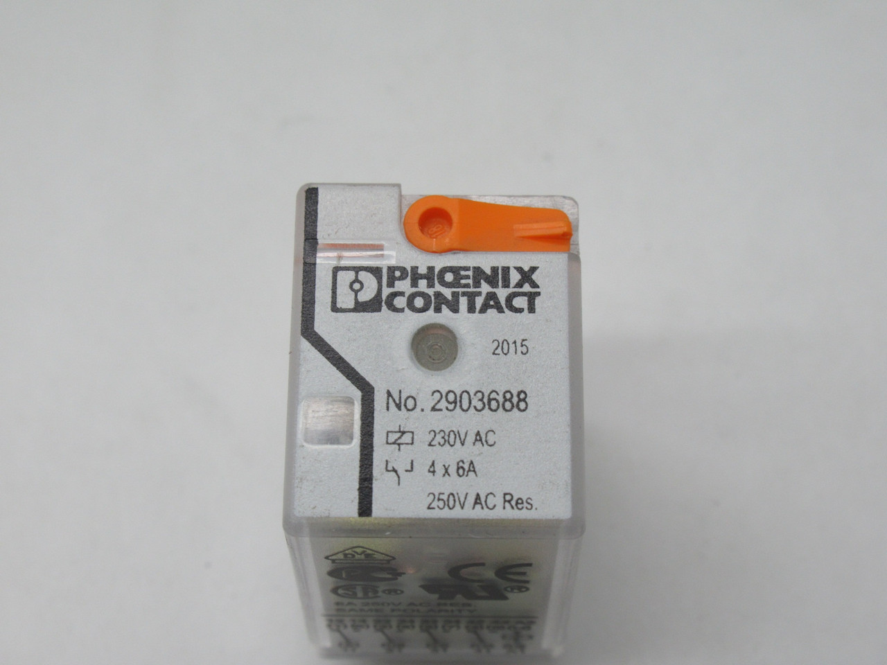 Phoenix Contact 2903688 REL-IR4/L-230AC/4X21 Relay 230AC 6A 250AC 14 Blade USED