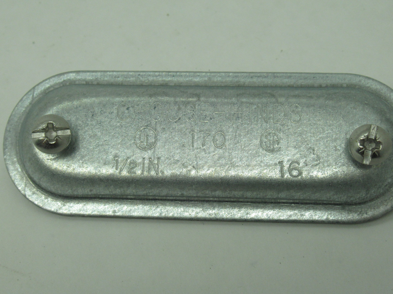 Crouse-Hinds 170 Form 7 Blank Conduit Body Cover 1/2" NOP