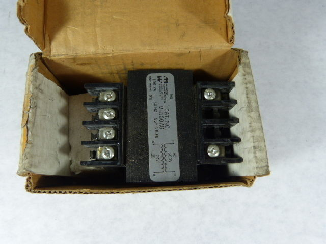 Hammond MH100AG Control Transformer 100VA Pri 600V Sec 24V 60Hz SHELF WEAR NEW