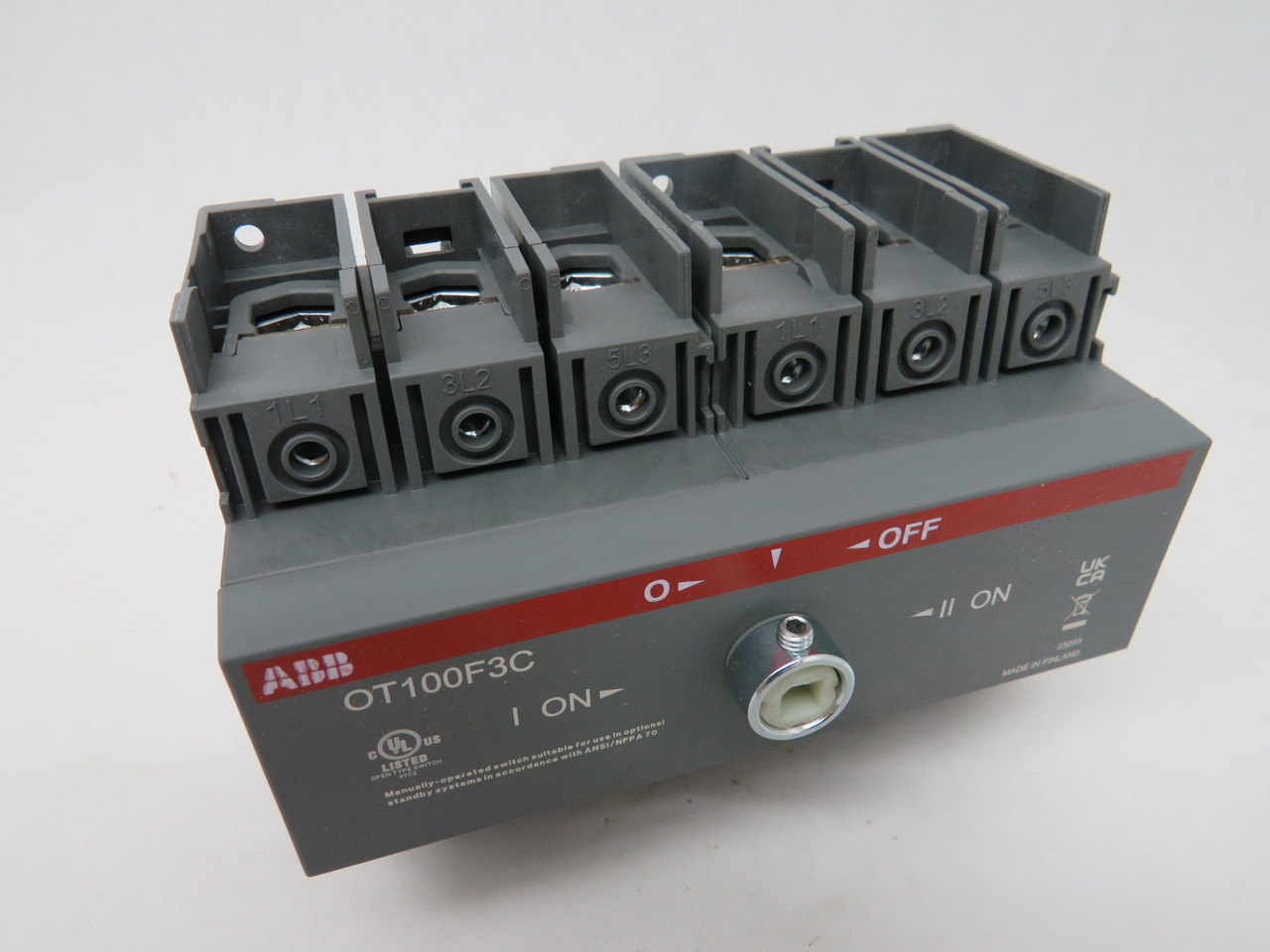 ABB OT100F3C 1SCA105008R1001 Change-Over Switch 100A 600AC 250DC 3P BOX DMG NEW