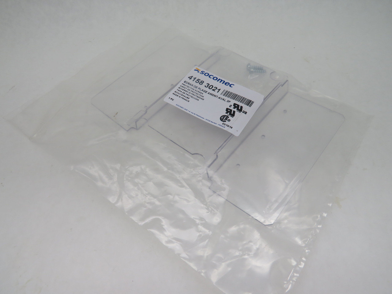 Socomec 41583021 3 Pole Terminal Protective Screen for Disconnect HOLEY BAG NWB