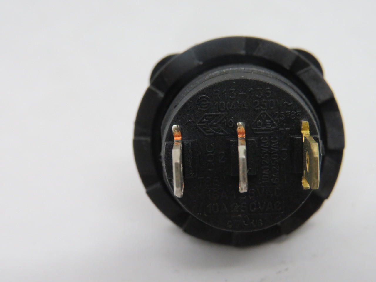 SCI R13-135-B-02R Red Illuminated Rocker Switch On-Off 3Pin 100-125V USED