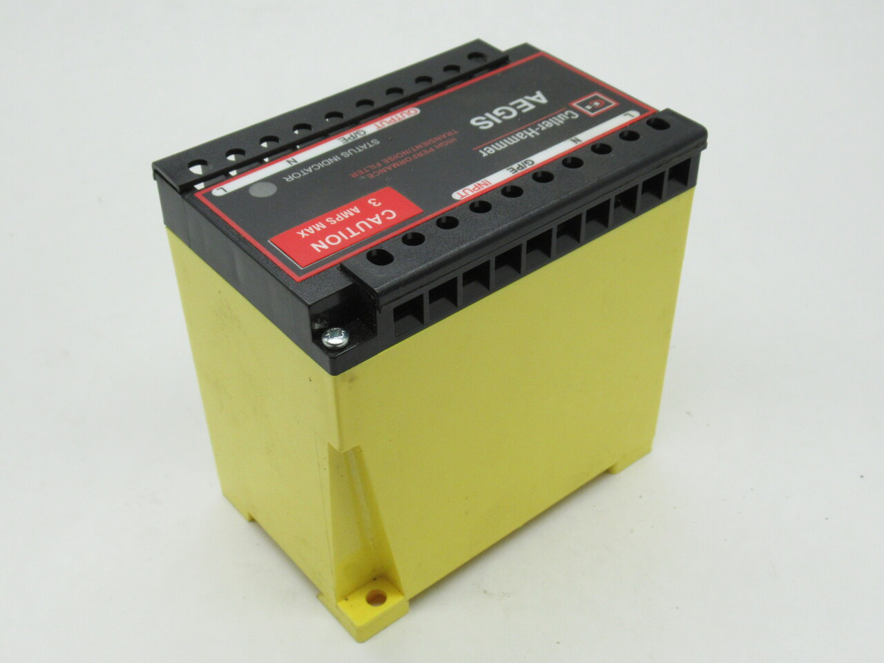 Cutler-Hammer AGSHWCH120N03XS AEGIS Powerline Filter 120VAC 50/60Hz 1Ph 3A USED