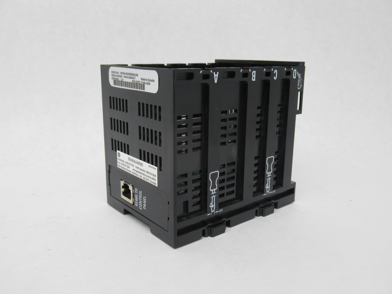 GE Multilin 12M9-0021-A6 4-Slot Backplane for MX350 USED