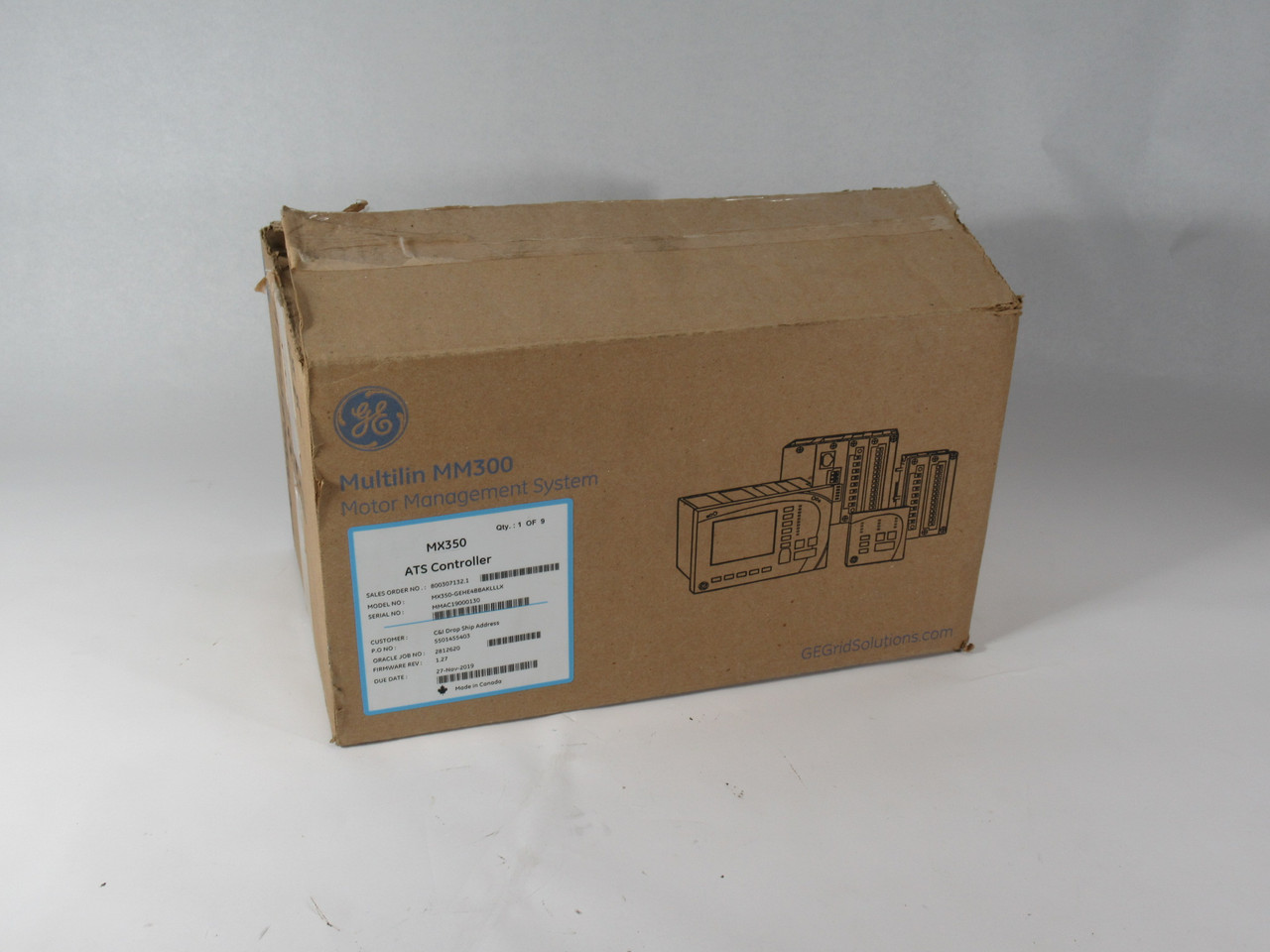GE Multilin MX350-GEHS4BBAKLLLX ATS Controller Assembly MISSING HARDWARE NOP