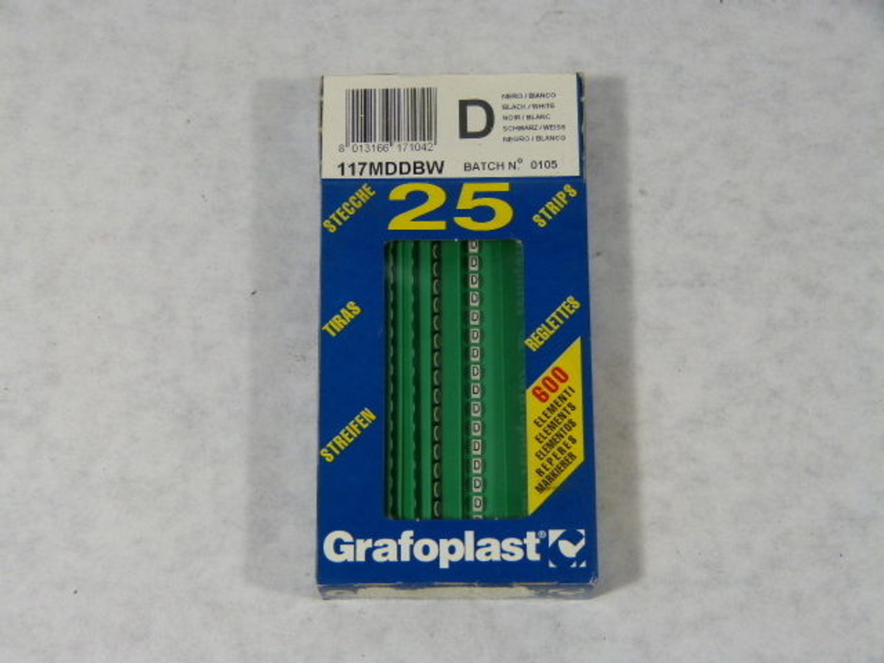 Grafoplast 117MDDBW Wire/Cable Marker Strip 25 per box ! NEW !