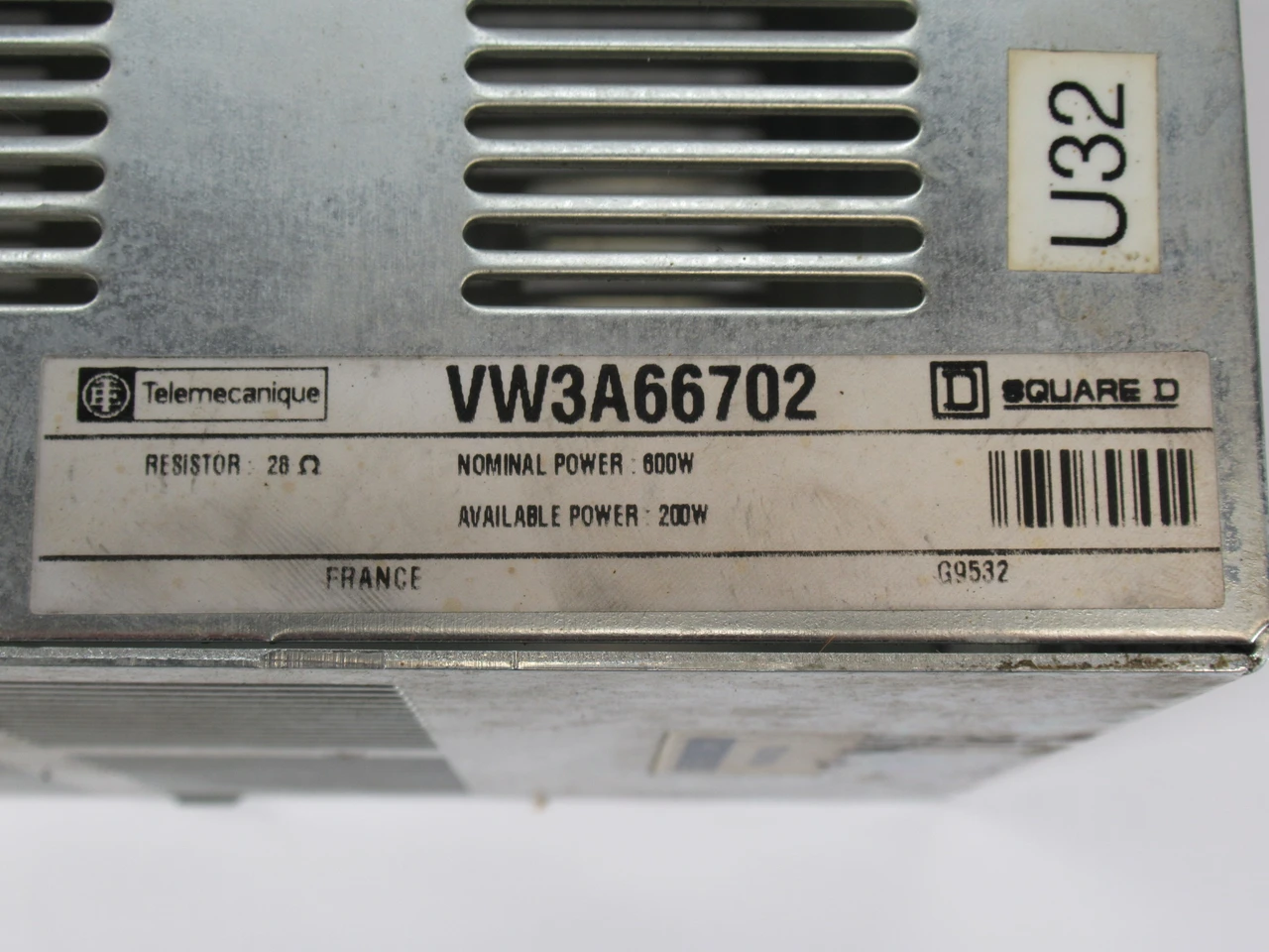 Telemecanique Square D VW3A66702 Braking Resistor 28 Ohm MUST BE REWIRED USED