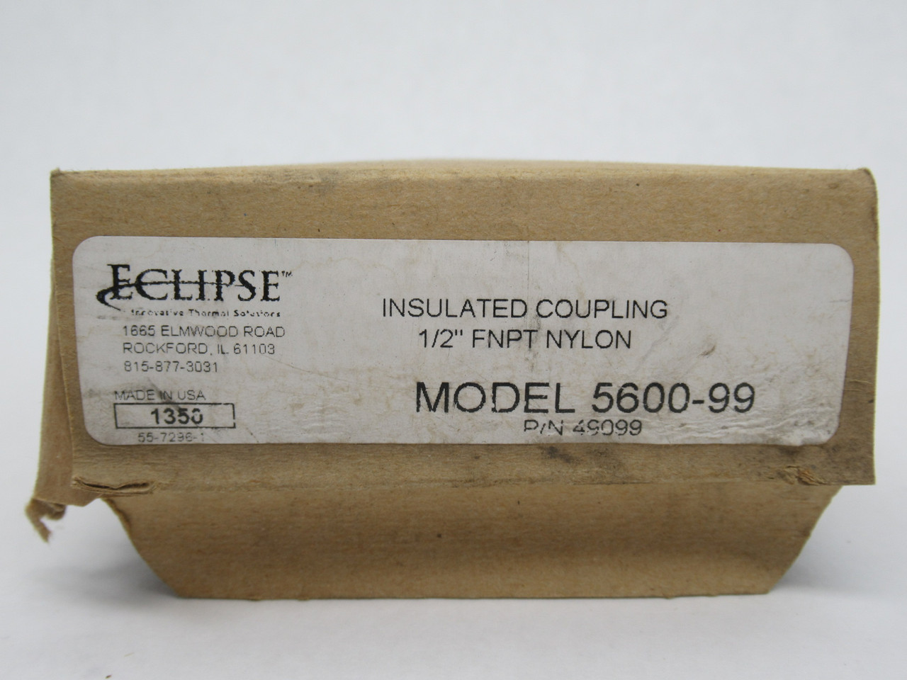 Eclipse 49099 Nylon 1/2" FNPT Insulated Coupling Model 5600-99 BOX DAMAGE NEW