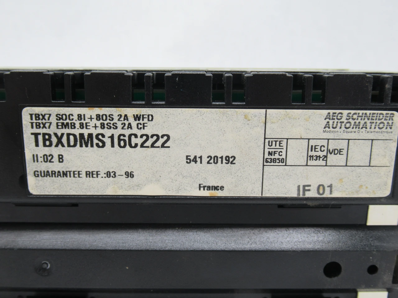 AEG Schneider TBXDMS16C222 Input/Output Base Unit 8 Inputs 8 Outputs USED