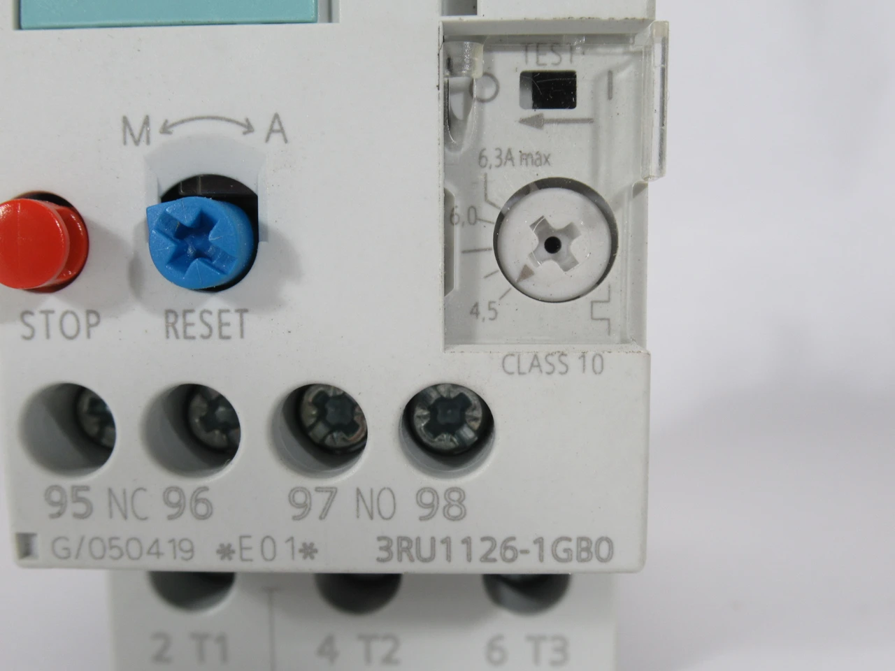 Siemens 3RU1126-1GB0 Overload Relay 4.5-6.3A Trip Class 10 BOX DAMAGE NEW