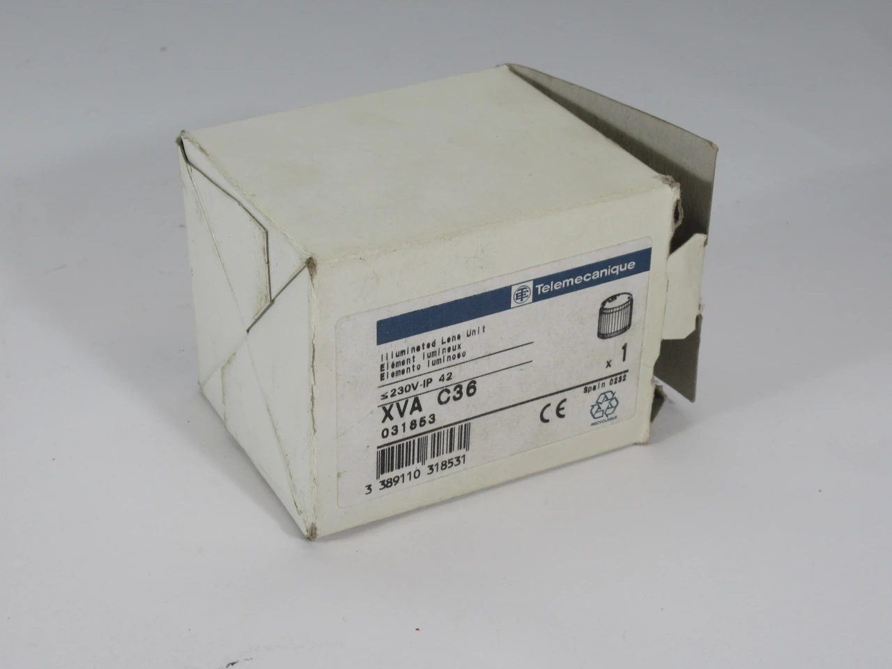 Telemecanique XVA-C36 Signaling Light Body 240V 7W Max Blue BOX DAMAGE NEW