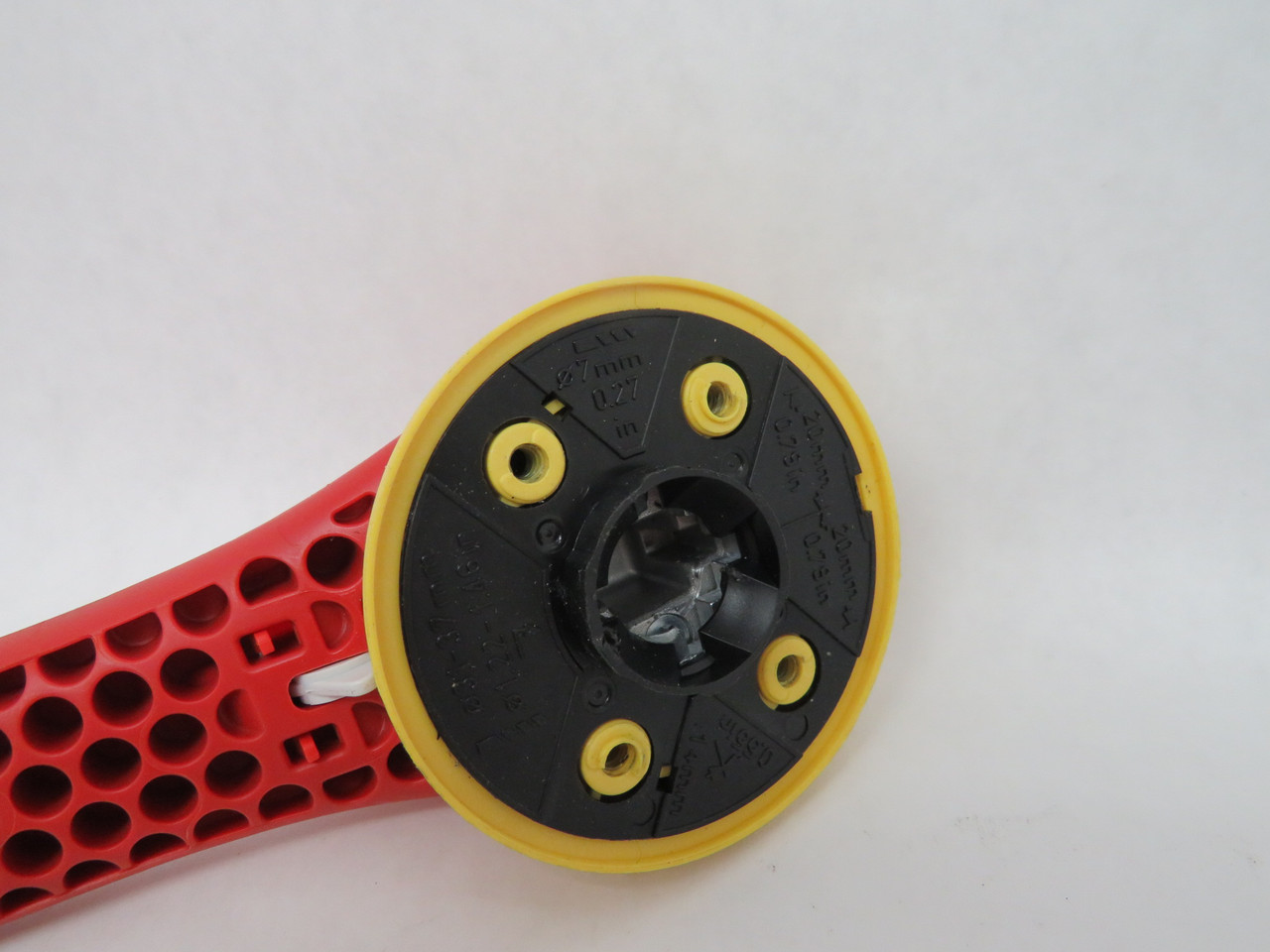 Socomec 143E3813 Rotary Pistol Disconnect Handle 1-0-2 Red/Yellow SHELF WEAR NOP