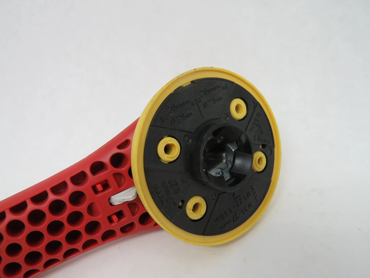 Socomec 143E3813 Rotary Pistol Disconnect Handle 1-0-2 Red/Yellow USED