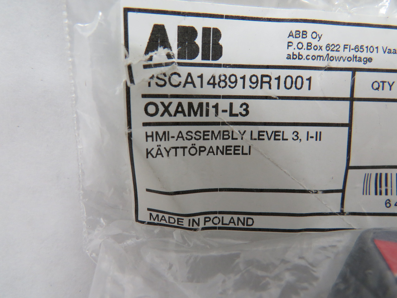 ABB OXAMI1-L3 1SCA148919R1001 HMI Assembly Level 3 Control Panel HOLEY BAG NWB