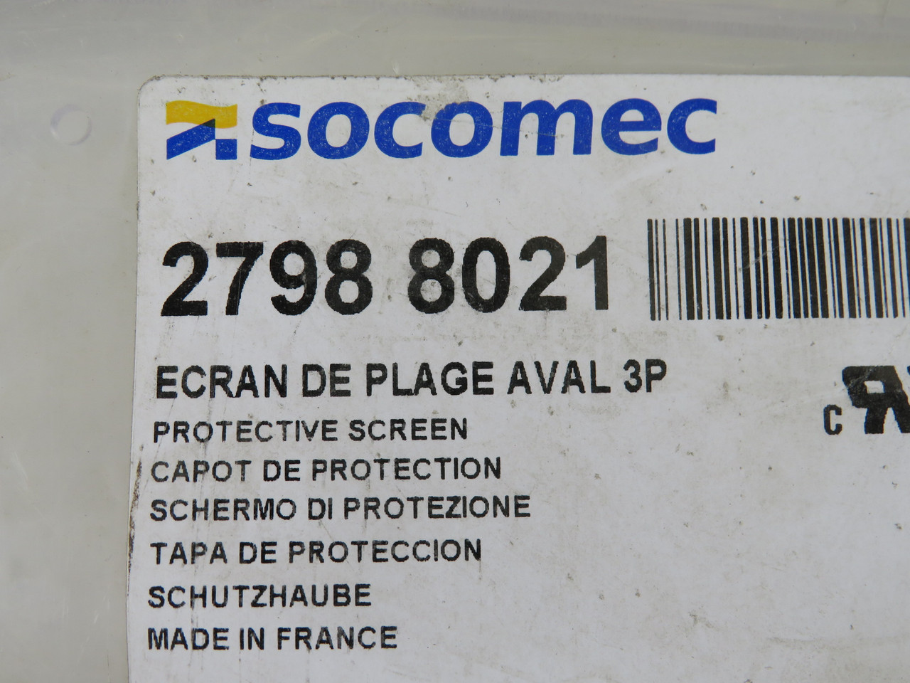 Socomec 27988021 Bottom Terminal Screen For SIRCO UL Disconnect 100-200A 3P NWB