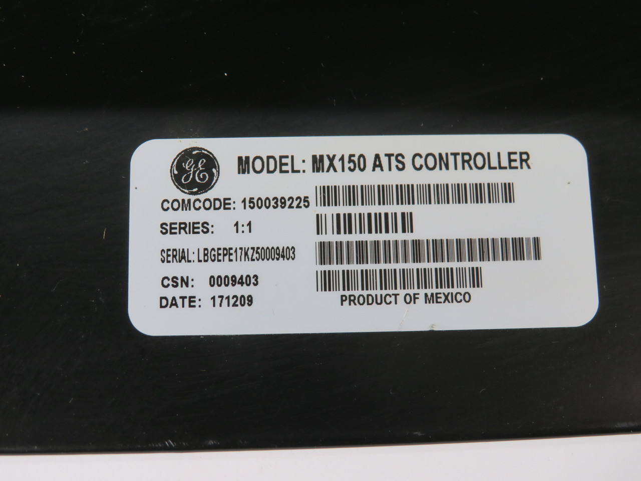 General Electric MX150 Microprocessor Transfer Switch Control SHELF WEAR USED