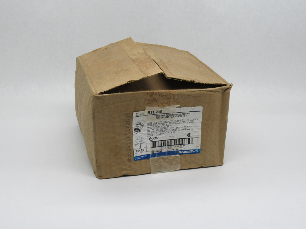 Thomas & Betts STE200 Cable Fitting 2" Hub 1.825-2.375" 5-Pack SHELF WEAR NEW
