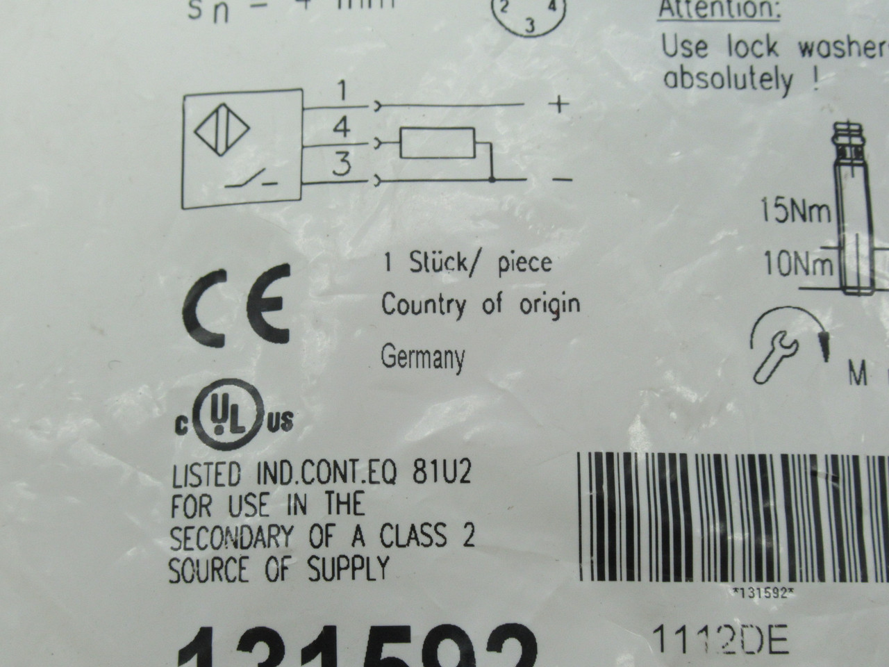 Balluff BES035R Inductive Proximity Switch 10-30VDC 200mA 4mm Distance NWB