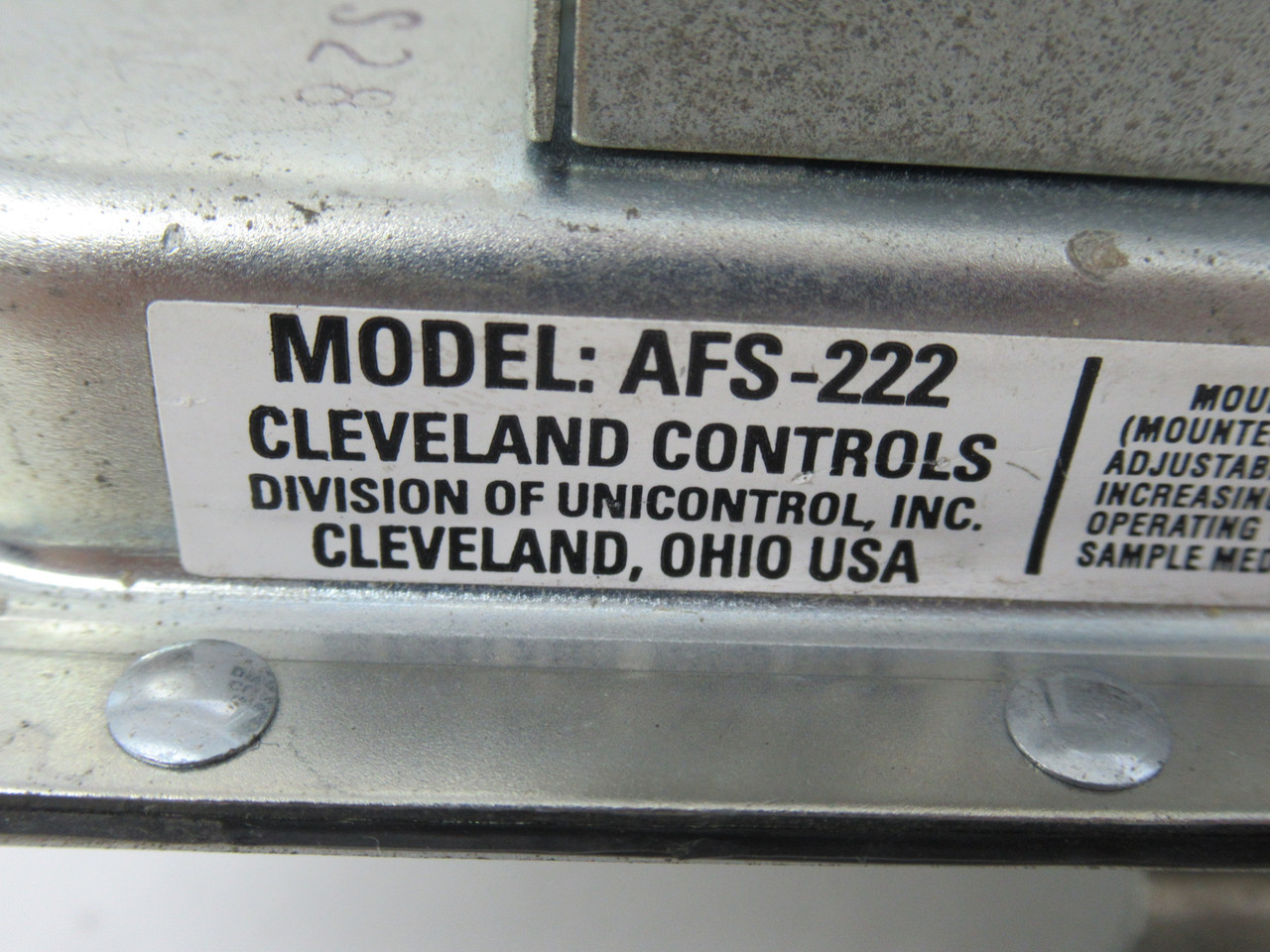 Delta Controls AFS-222 Pressure Sensing Switch USED