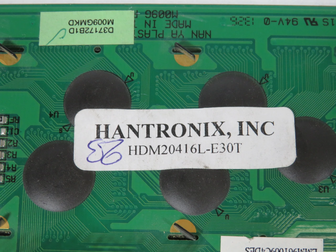 Hantronix HDM20416L-E30T Yellow LED LCD Display 20 Character 4 Line USED