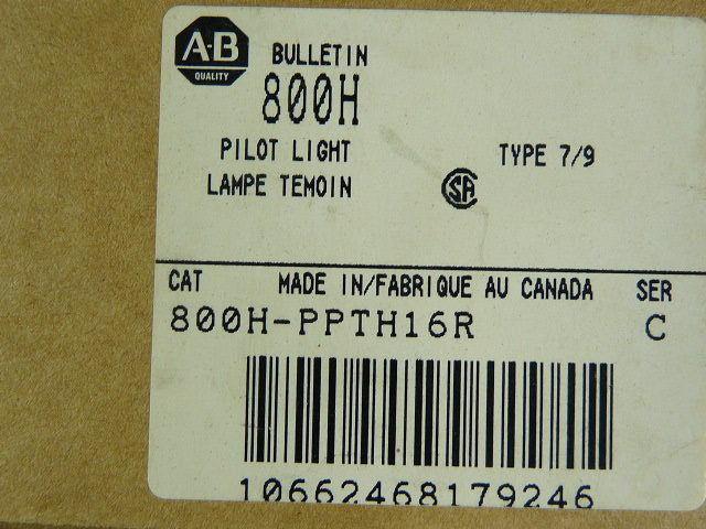 Allen-Bradley 800H-PPTH16R Hazardous Location Pilot Light 120V 50/60Hz Red NEW