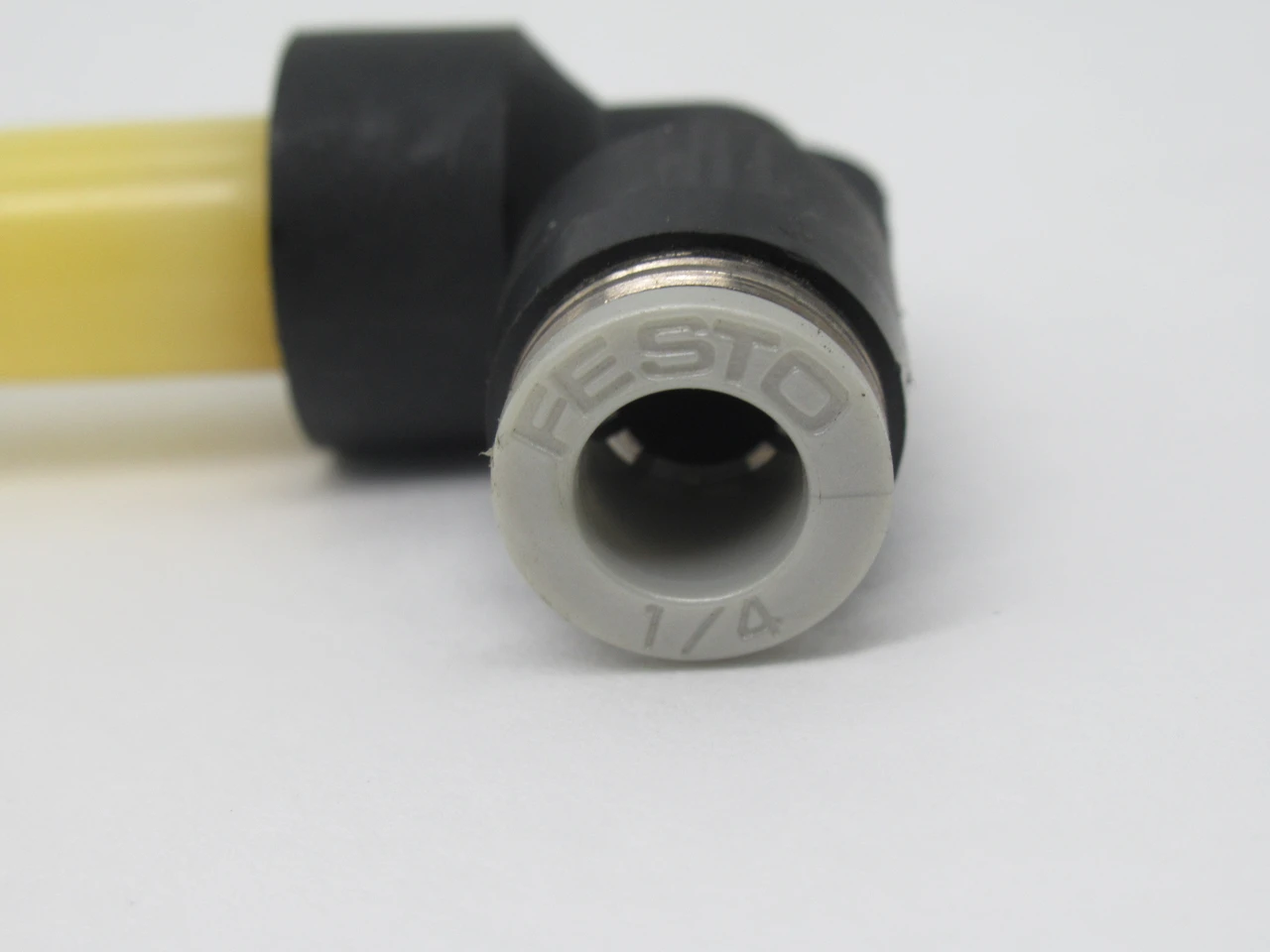 Festo 190631 QSL-3/8H-1/4-U Push-In L-Connector 3/8" Sleeve 1/4" Tubing OD USED