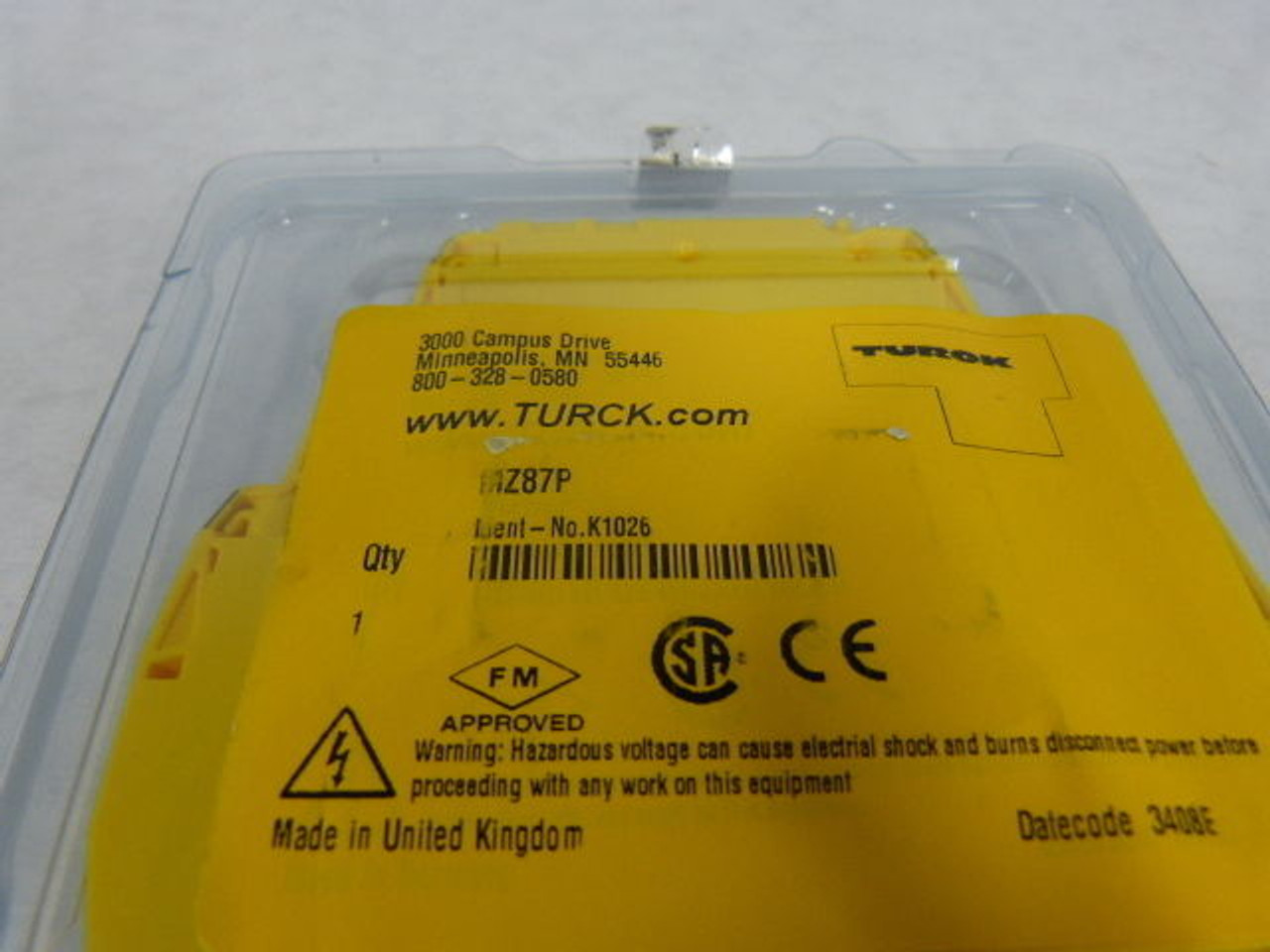 Turck MZ87P Shunt Diode Safety Barrier ! NEW !