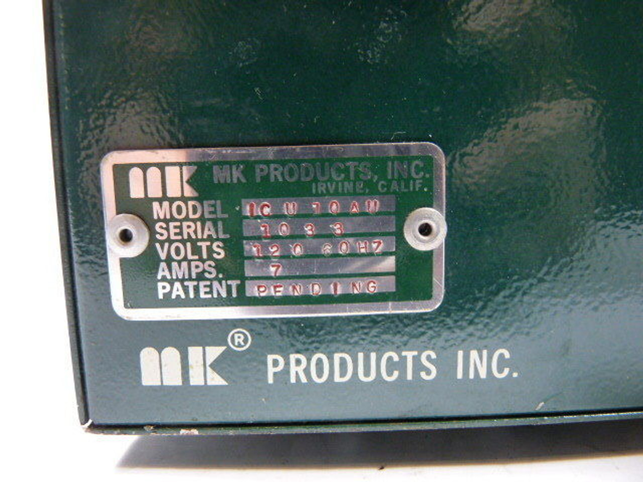 MK Products Inc. ICU10AU Welder Controller Module 120VAC USED