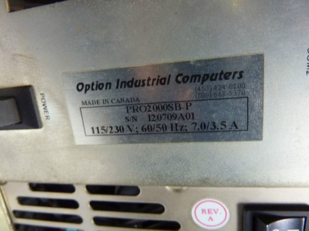 Option Industrial PRO2000SB-P Industrial Computer USED