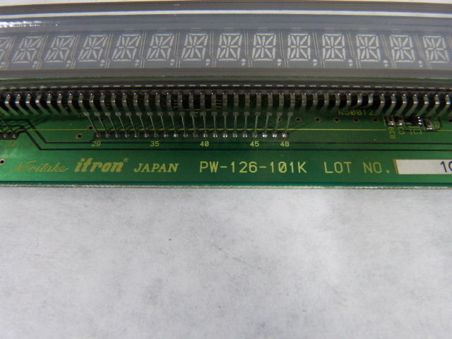 Noritake itron PW-126-101K/FU209SCPB-T22A PC Board USED