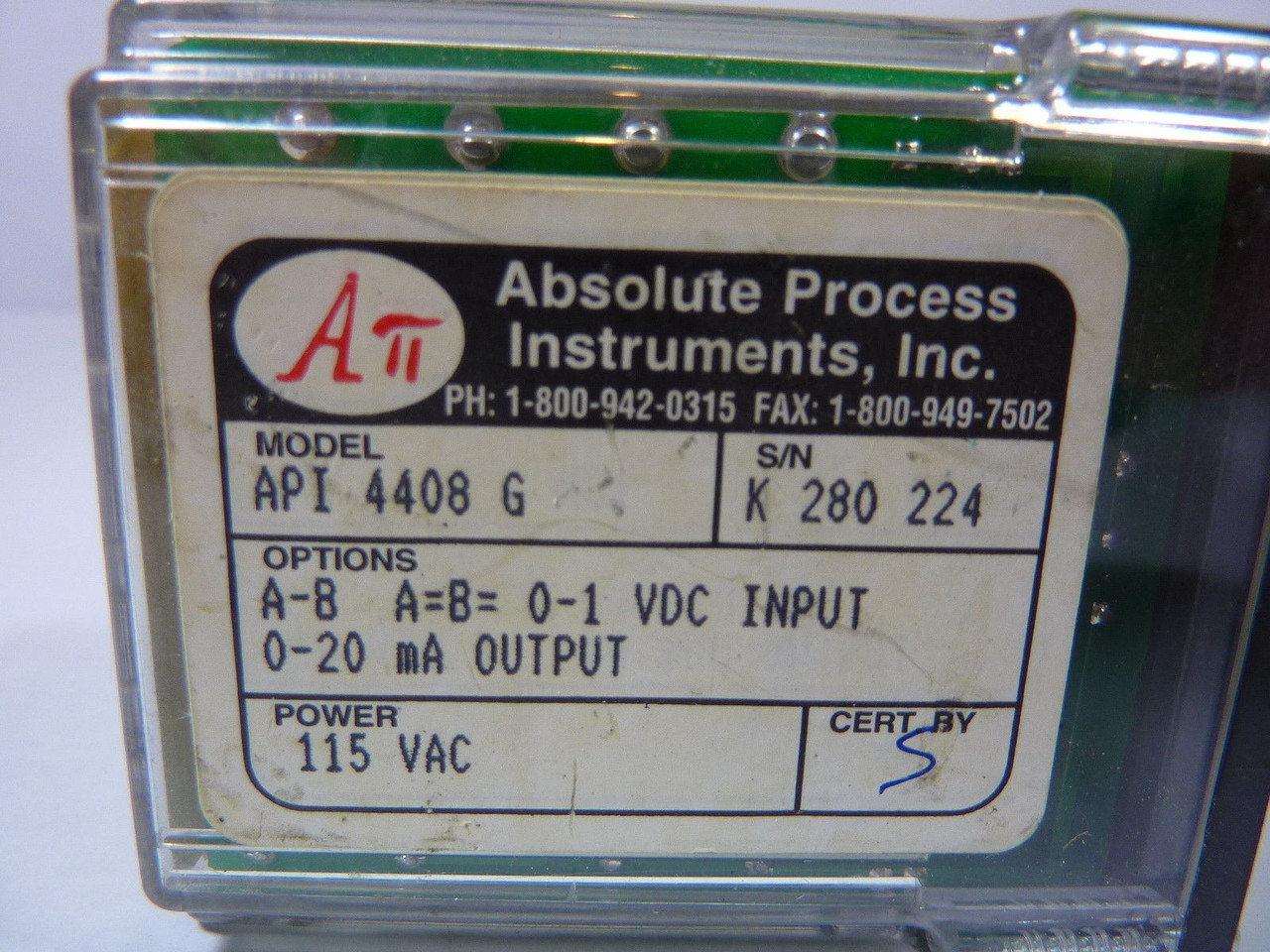 Absolute API-4408-G DC Math Module Transmitter  USED