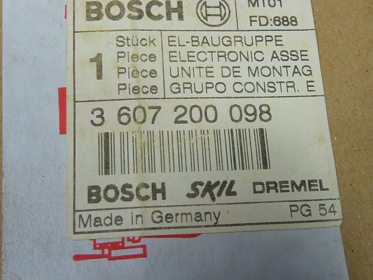 Bosch 3607200098 Electronic Assembly For Motor ! NEW !