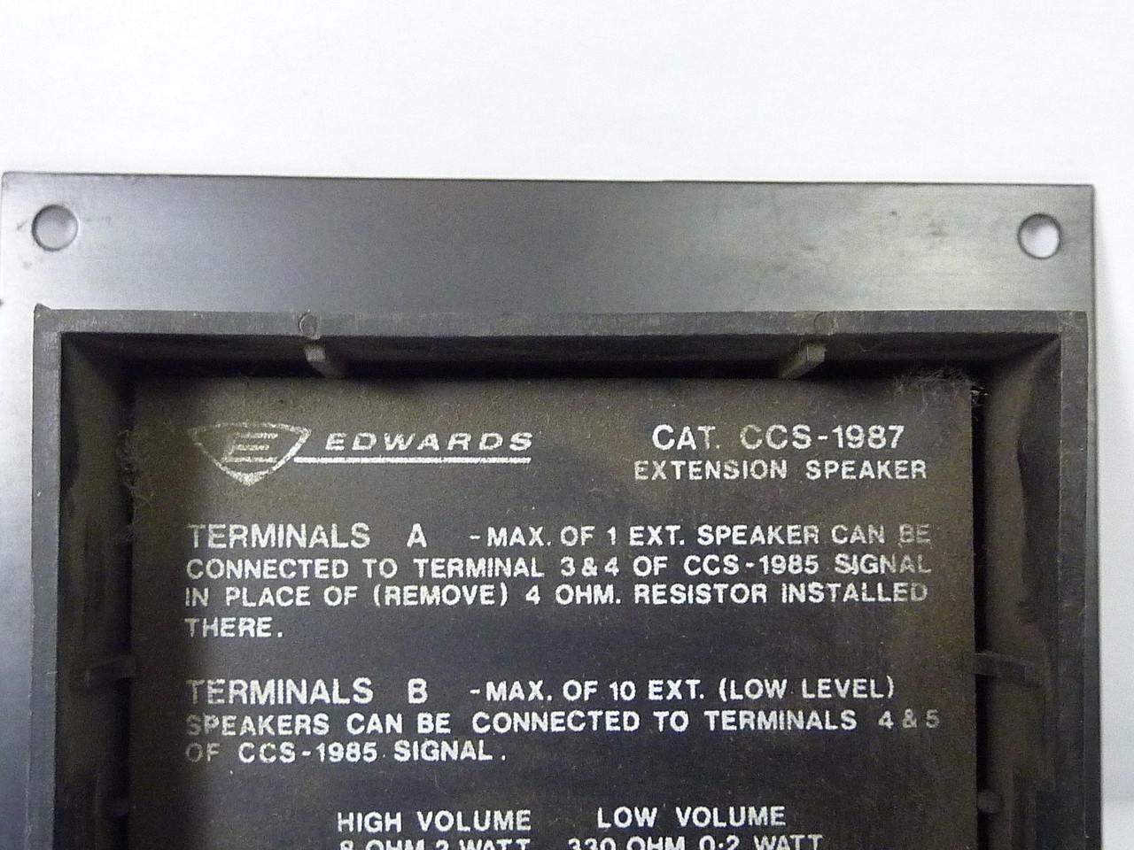Edwards CCS-1987 Speaker Extension USED