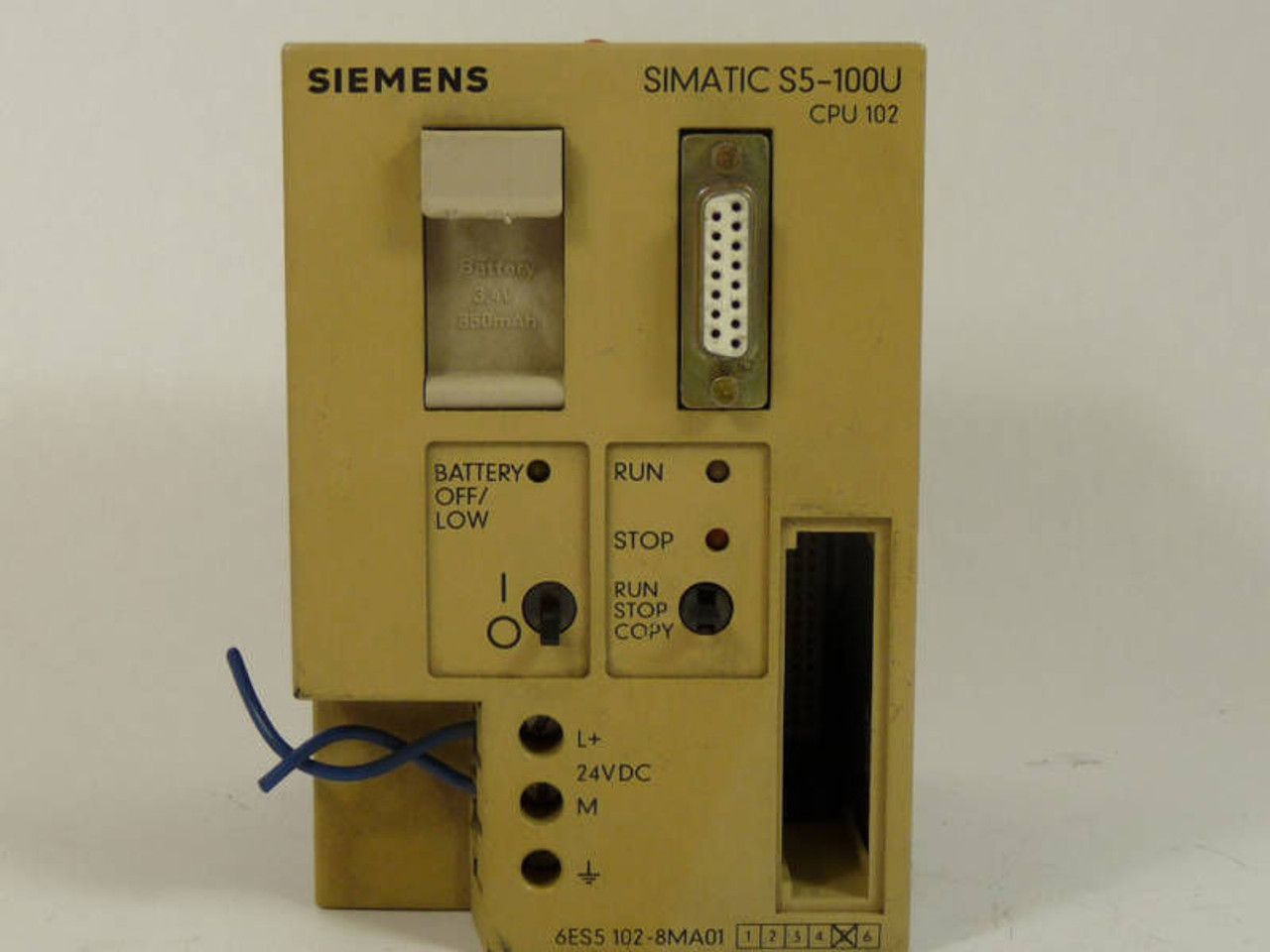 Siemens 6ES5-102-8MA01 CPU Module 24VDC USED