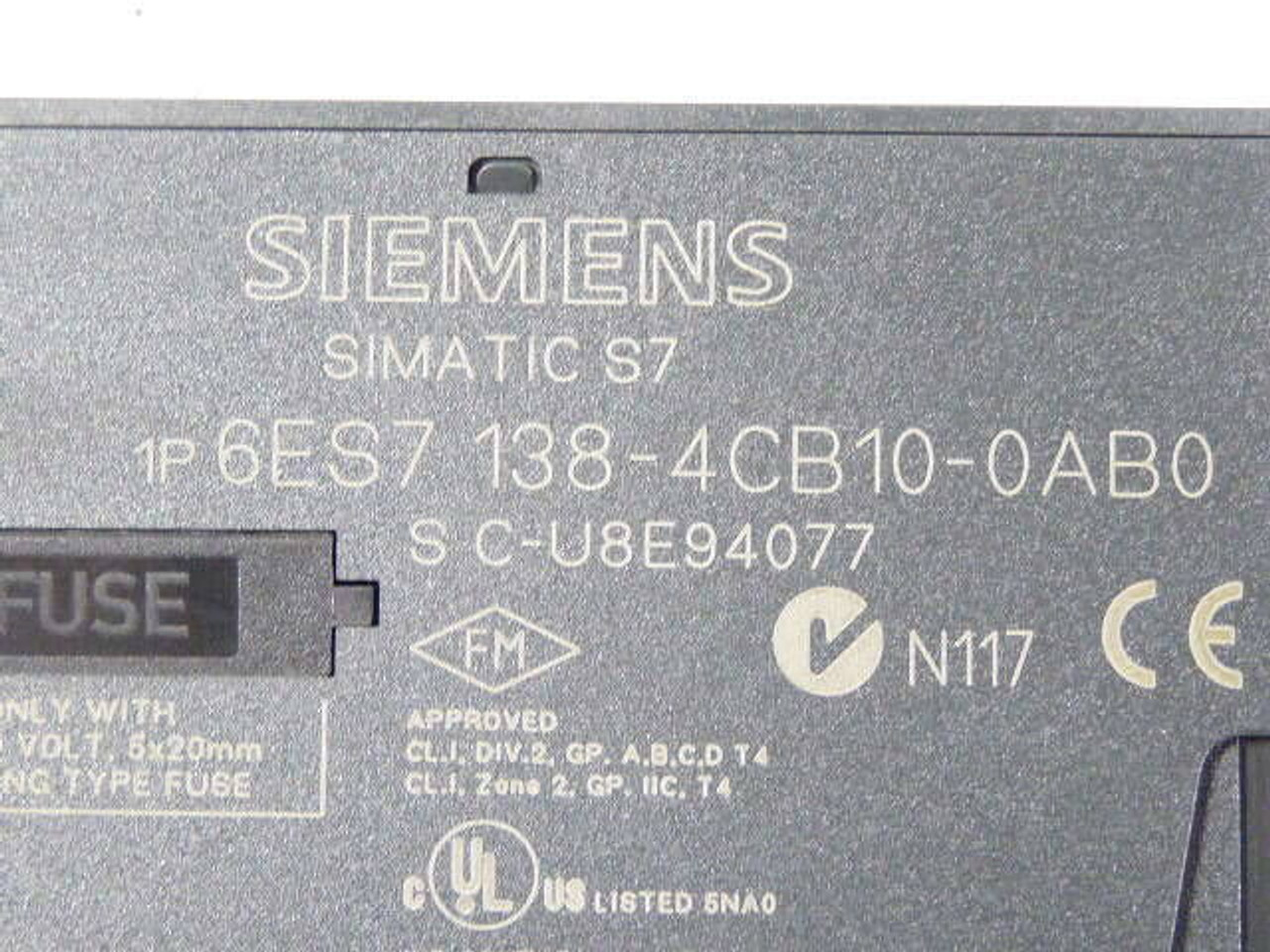 Siemens 6ES7138-4CB10-0AB0 Simatic S7 ET200S PM-E Power Module 24-48VDC USED