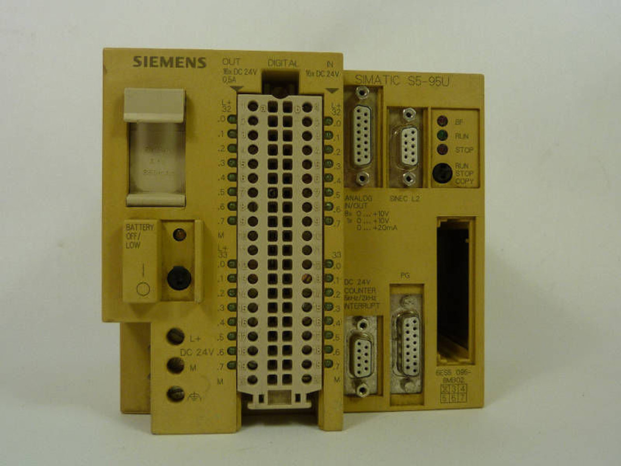 Siemens 6ES5-095-8MB02 CPU Module w/ Sinec USED
