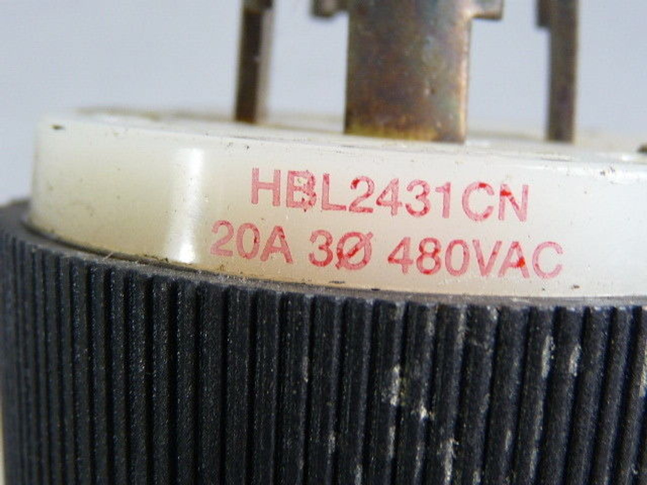 Hubbell HBL2431CN Plug 20A 480VAC 4W 3P USED