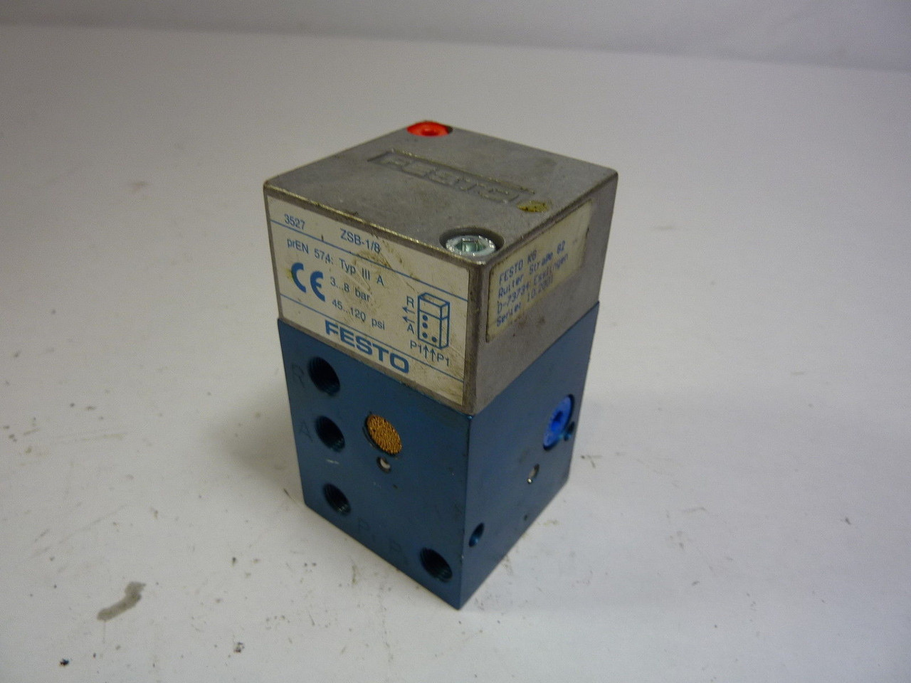 Festo ZSB-1/8 Pneumatic Control Block 120PSI USED