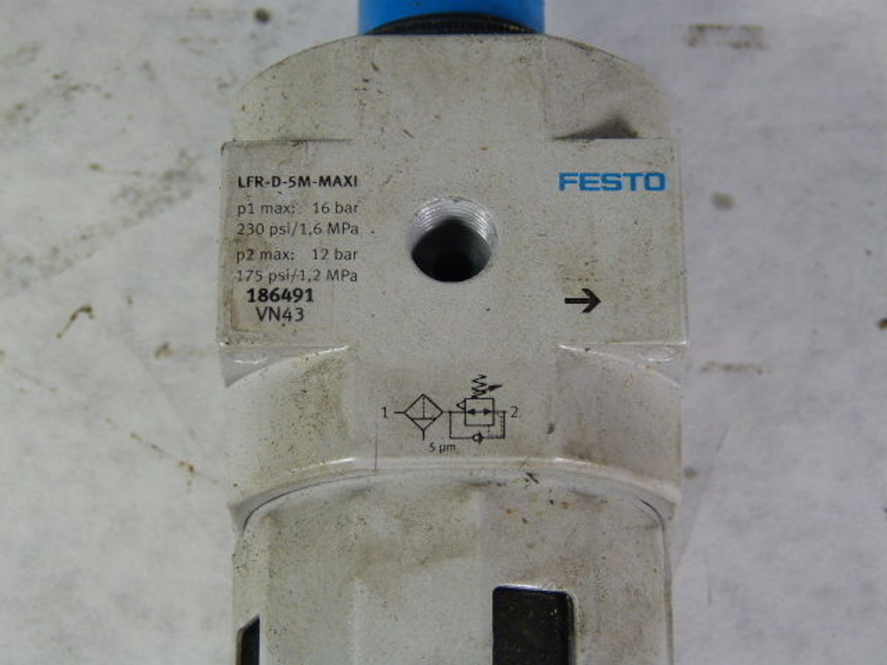 Festo 186491 LFR-1/2-D-5M-MAXI Filter Regulator G1/2 NO GAUGE USED