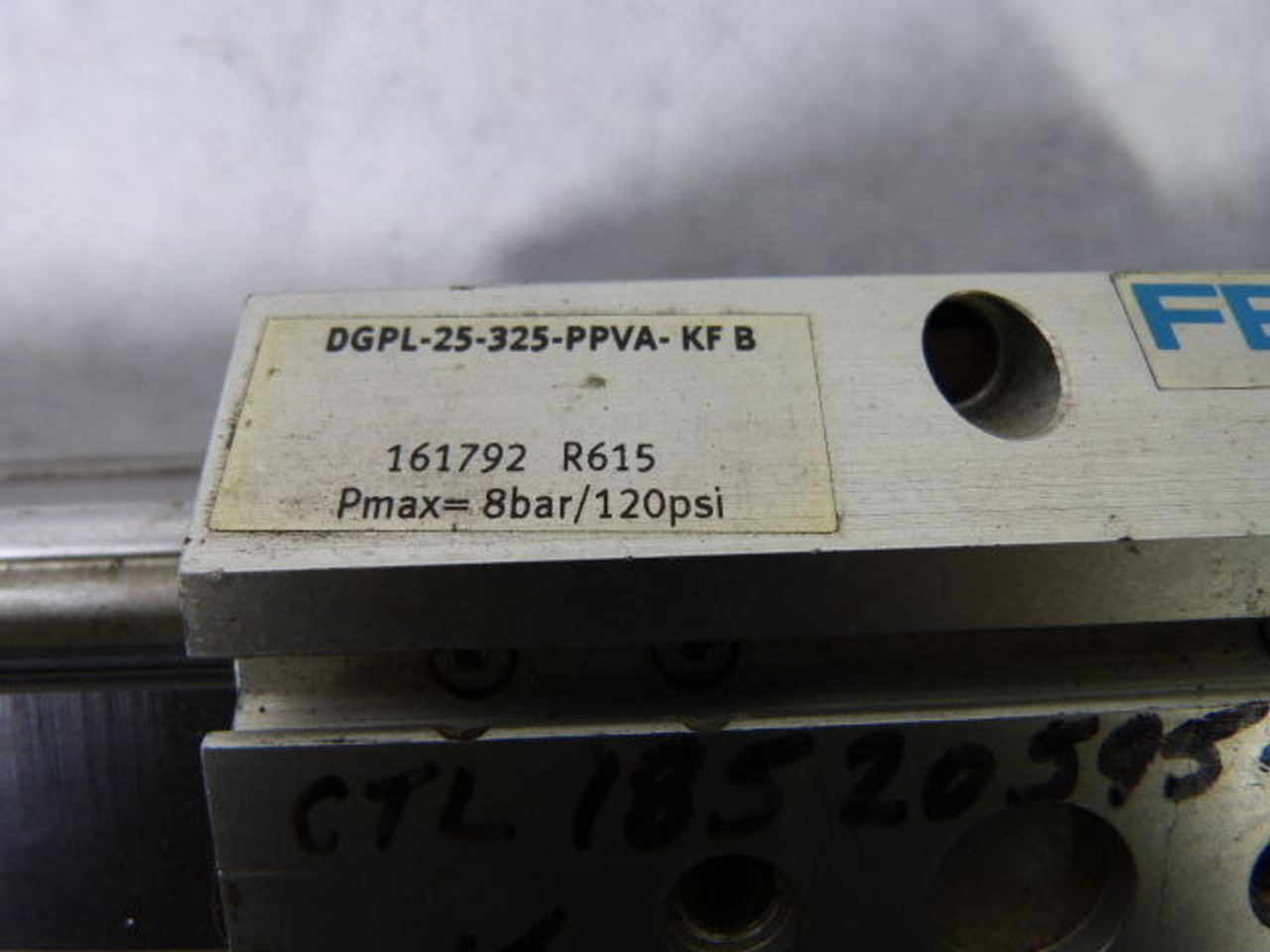 Festo 161792 DGPL-25-325-PPVA-KFB Pneumatic Linear Guide w/ Slide Actuator USED
