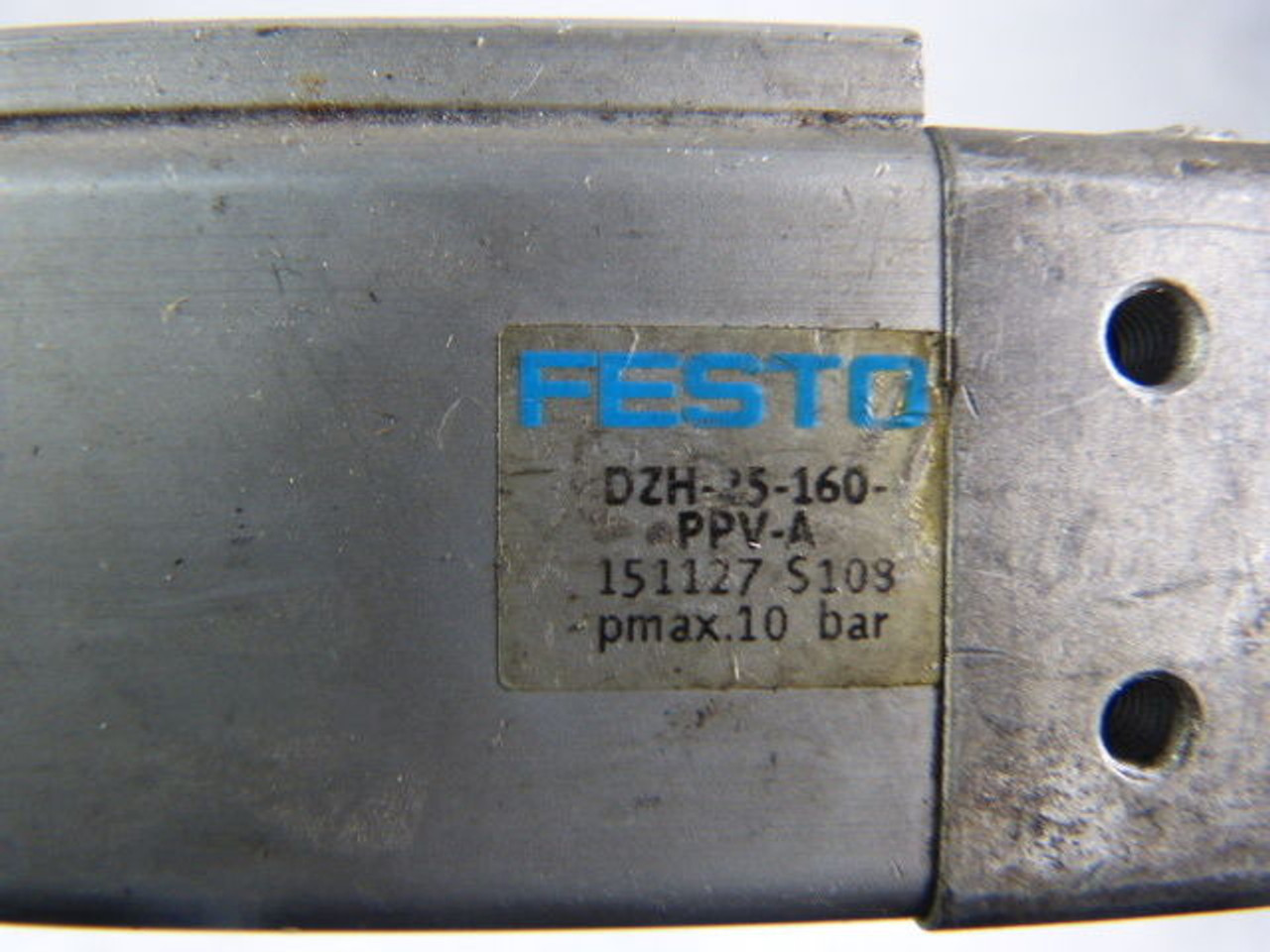 Festo DZH-25-160-PPV-A 151127 Flat Body Pneumatic Cylinder 10 Bar USED